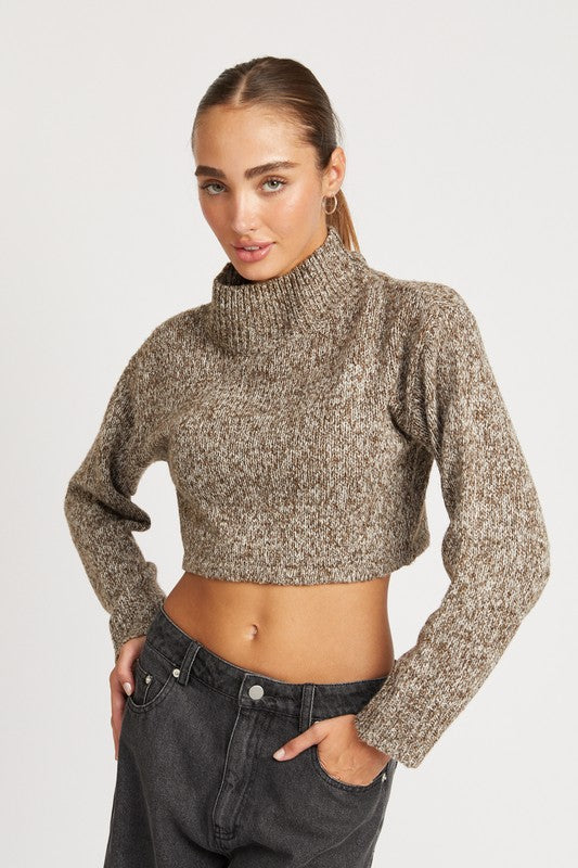 Lia Cropped Turtleneck