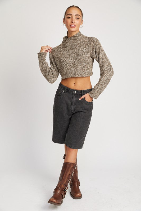 Lia Cropped Turtleneck