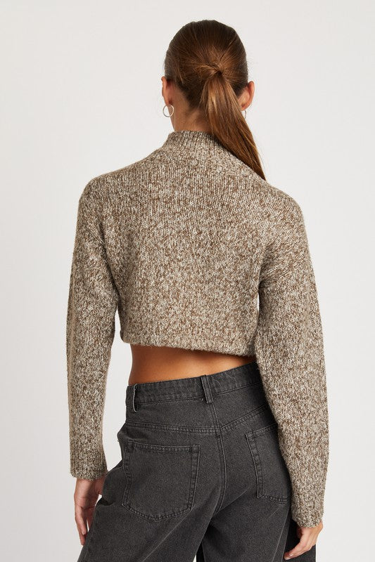 Lia Cropped Turtleneck