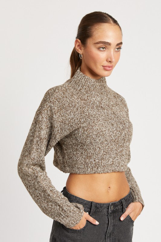 Lia Cropped Turtleneck