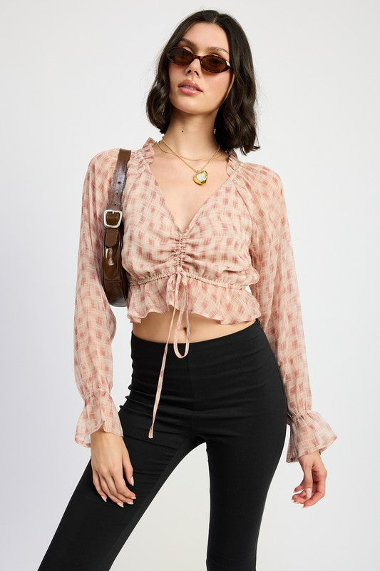 Raven Ruffle Top