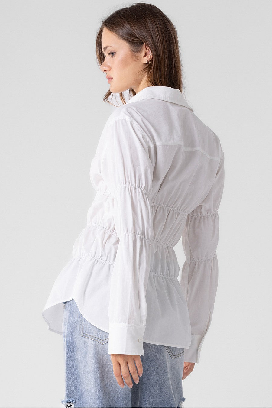 Naomi Ruffle Button Up